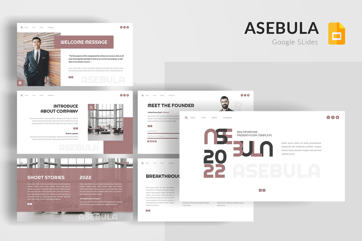 Asebula - Google Slide Template, a Presentation Template by AQR Studio