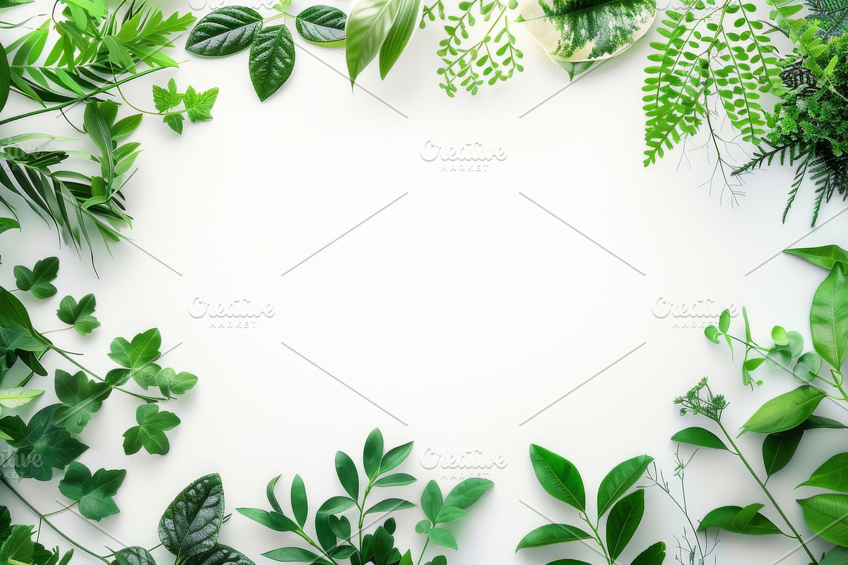 99 Frames of green leaves, a Nature Photo by Handmadefont (Photo 44 of 100)