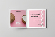 Four Fold Square Brochure Mock-up, an Advertising Mockup by zippypixelstudio (Thumbnail 12 of 13)