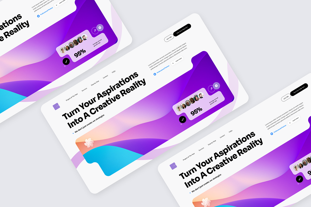 Creative Agency Hero Header, an UI Kit Template by Annora Studio (Photo 2 of 4)