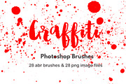 Paint splatter photoshop brush set, a Brush Add-On by FOXYdigitalart (Thumbnail 6 of 6)