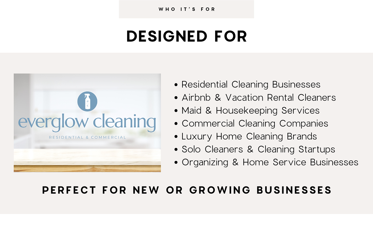 Cleaning Business Logo Kit | Canva, a Branding & Logo Template by BrandhavenStudio (Photo 2 of 8)