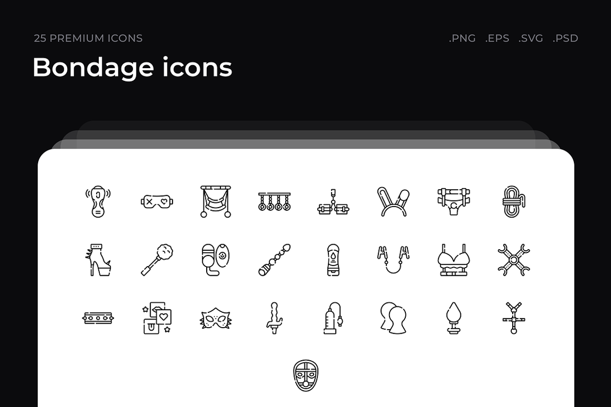 Bondage icons, an Outline Icon by Wencory