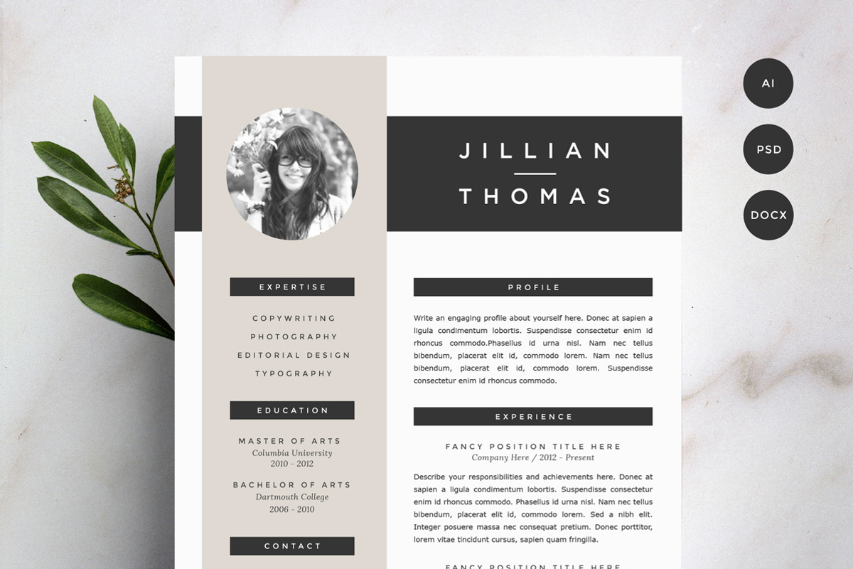 Resume Template 4 Pack | CV Template, a Resume Template by Refinery Resume Co. (Photo 1 of 3)