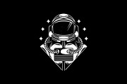 Spaceman Crest Logo Template, a Branding & Logo Template by vectorwithin (Thumbnail 2 of 3)