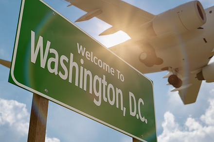 Welcome To Washington D.C. Road Sign