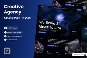 Pixora - Creative Agency, a Landing Page Template by SLAB! Design
