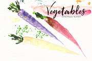 Vegetables. Watercolor clipart., an Illustration by LABFcreations (Thumbnail 10 of 11)