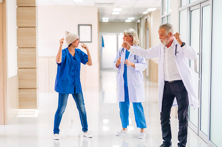 Professional medical doctor team with stethoscope in uniform dis, a Person Photo by Art_Photo