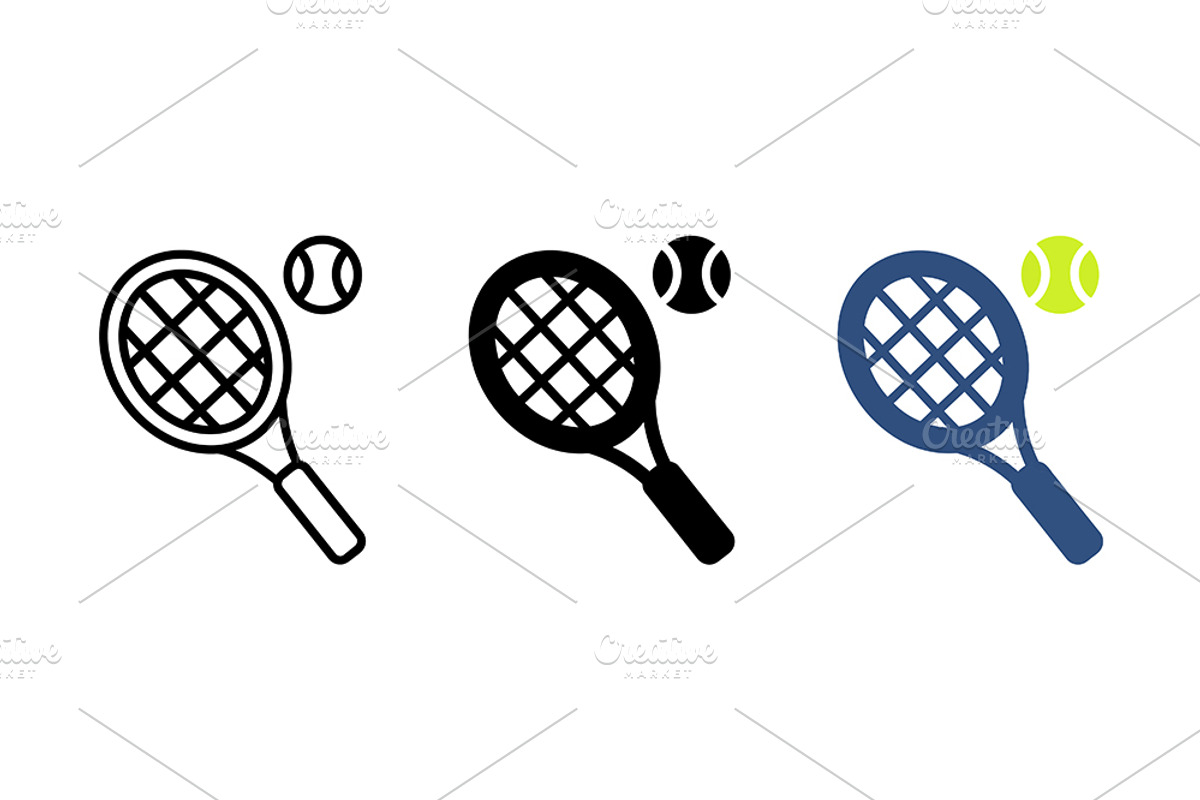 Tennis Vector Icons, a Solid Icon by Artonix (Photo 2 of 2)