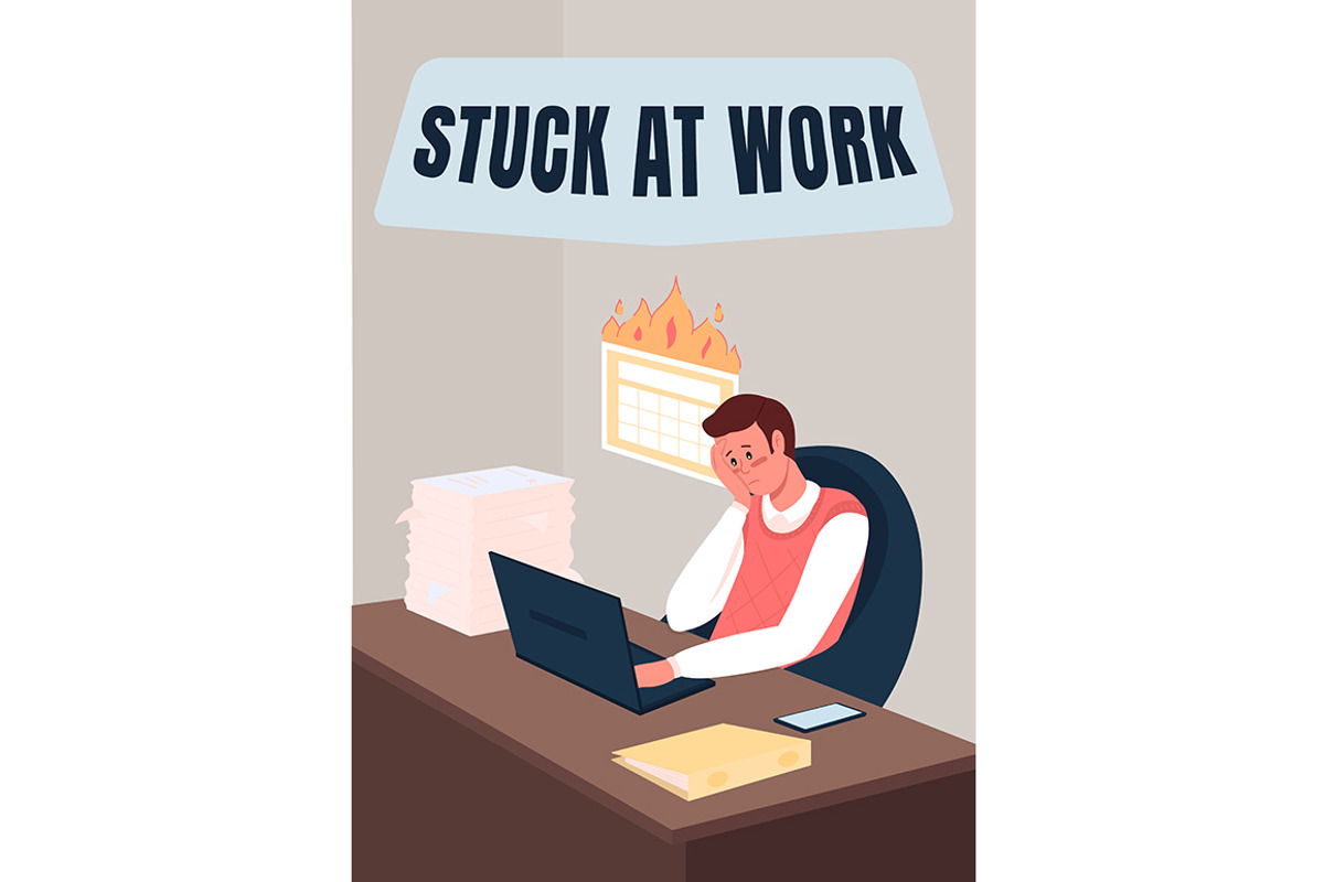 Professional burnout poster, a Flyer Template by IMG visuals characters (Photo 3 of 4)