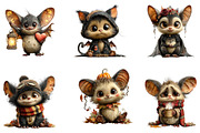 Cute Bats Clipart Bundle, a Seasonal Illustration by CreationArt (Thumbnail 3 of 5)