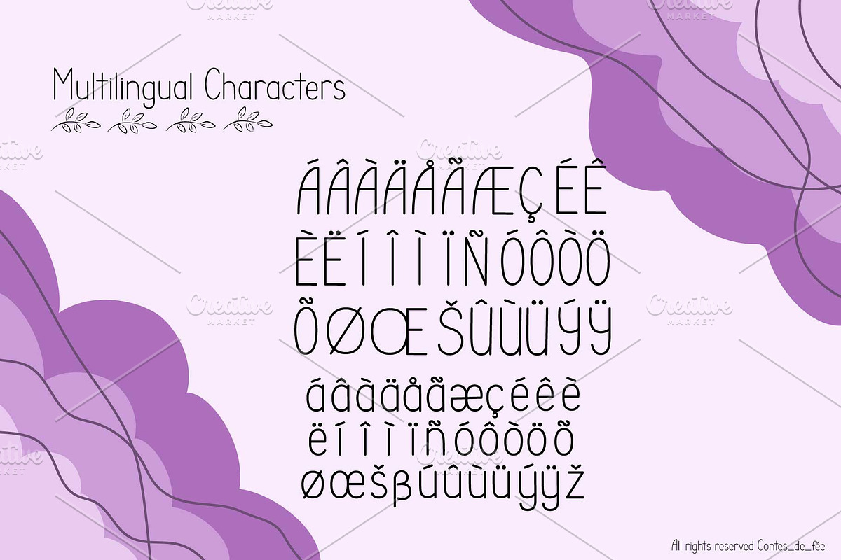 LeLavandou hand drawn Sans Serif, a Sans Serif Font by Contes_de_fée (Photo 5 of 9)
