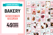 Bakery Pinterest Canva Posts Temp, a Print Template by Snapybiz (Thumbnail 2 of 10)