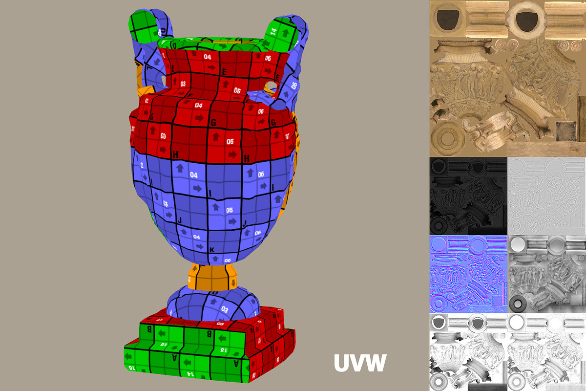 Ancient roman greek vase with LODs, an Object 3D Model by Beatheart Creative Studio (Photo 12 of 12)