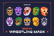 Mexican luchador masks set, a Sport Illustration by Good Studio (Thumbnail 1 of 6)
