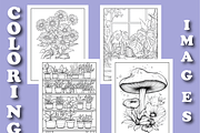 Botanical Bliss Coloring Book, a Decorative Illustration by Design Zone (Thumbnail 2 of 5)