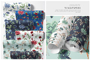 Bordeaux Garden Vintage Floral Print, a Pattern Graphic by Pink Linen (Thumbnail 9 of 13)