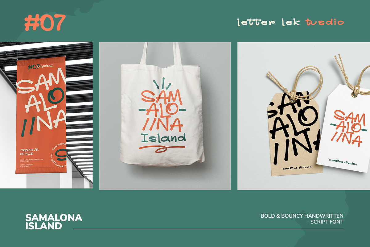Samalona Handwritten Script Font, a Script Font by Font De Rico (Photo 7 of 7)
