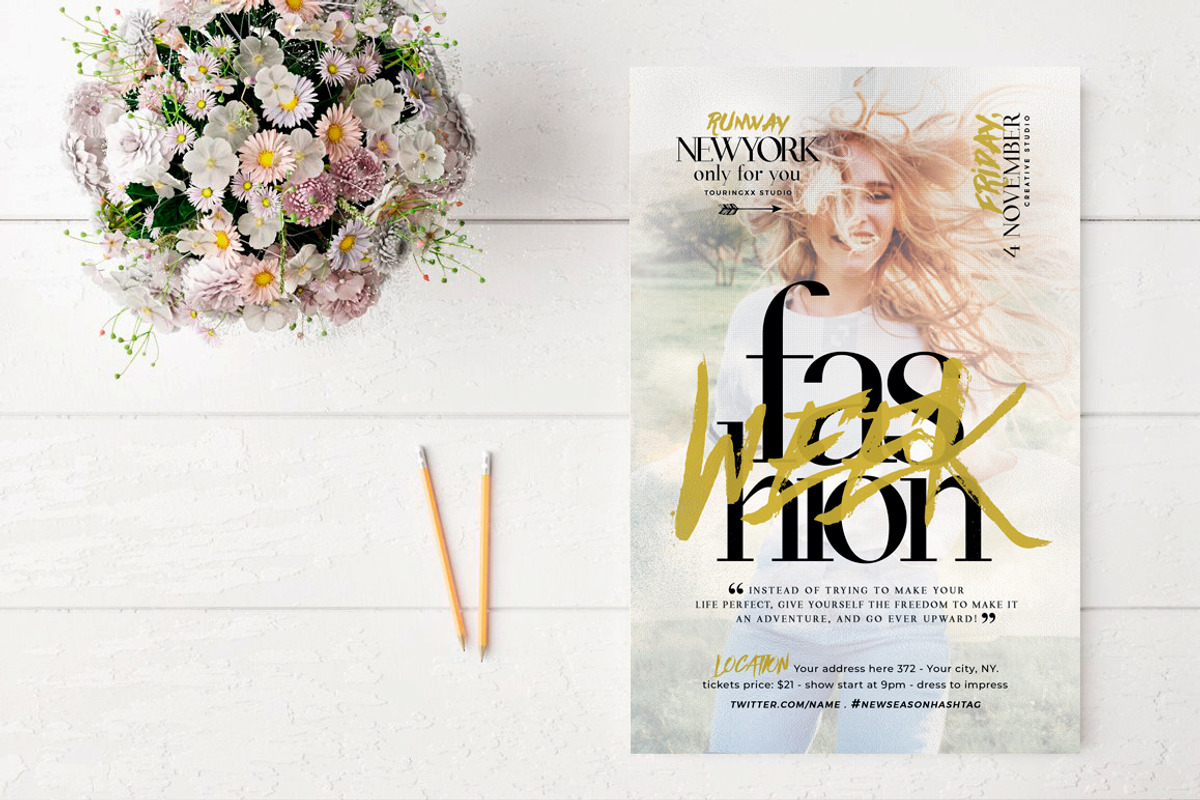 Fashion Week Flyer Template, a Flyer Template by Touringxx Creative Studio (Photo 2 of 3)