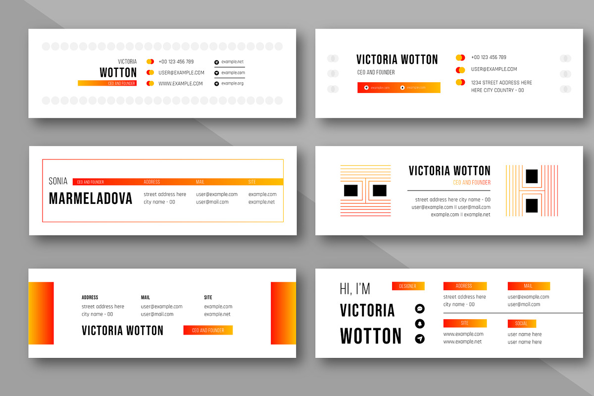 Email Signature Layout, an UI Kit Template by MightyDesign (Photo 2 of 5)