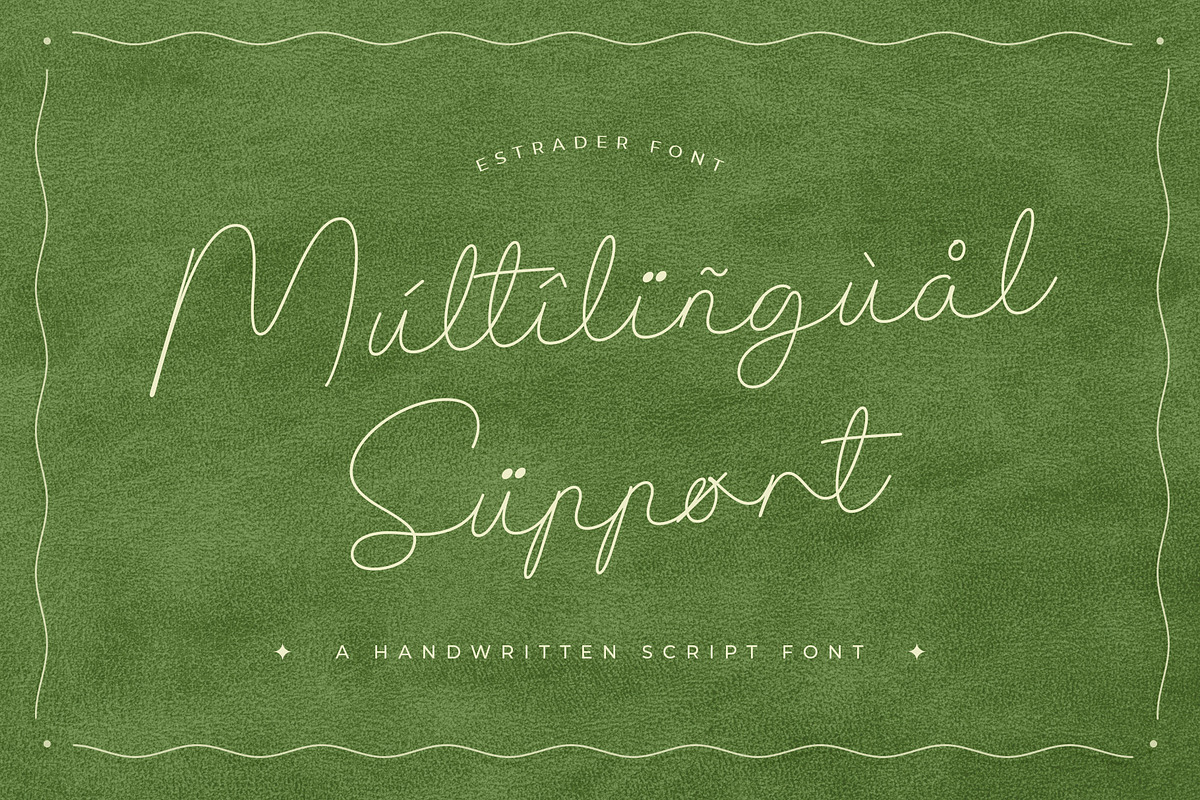 Estrader — A Handwritten Script Font, a Script Font by Almeera Std (Photo 9 of 10)