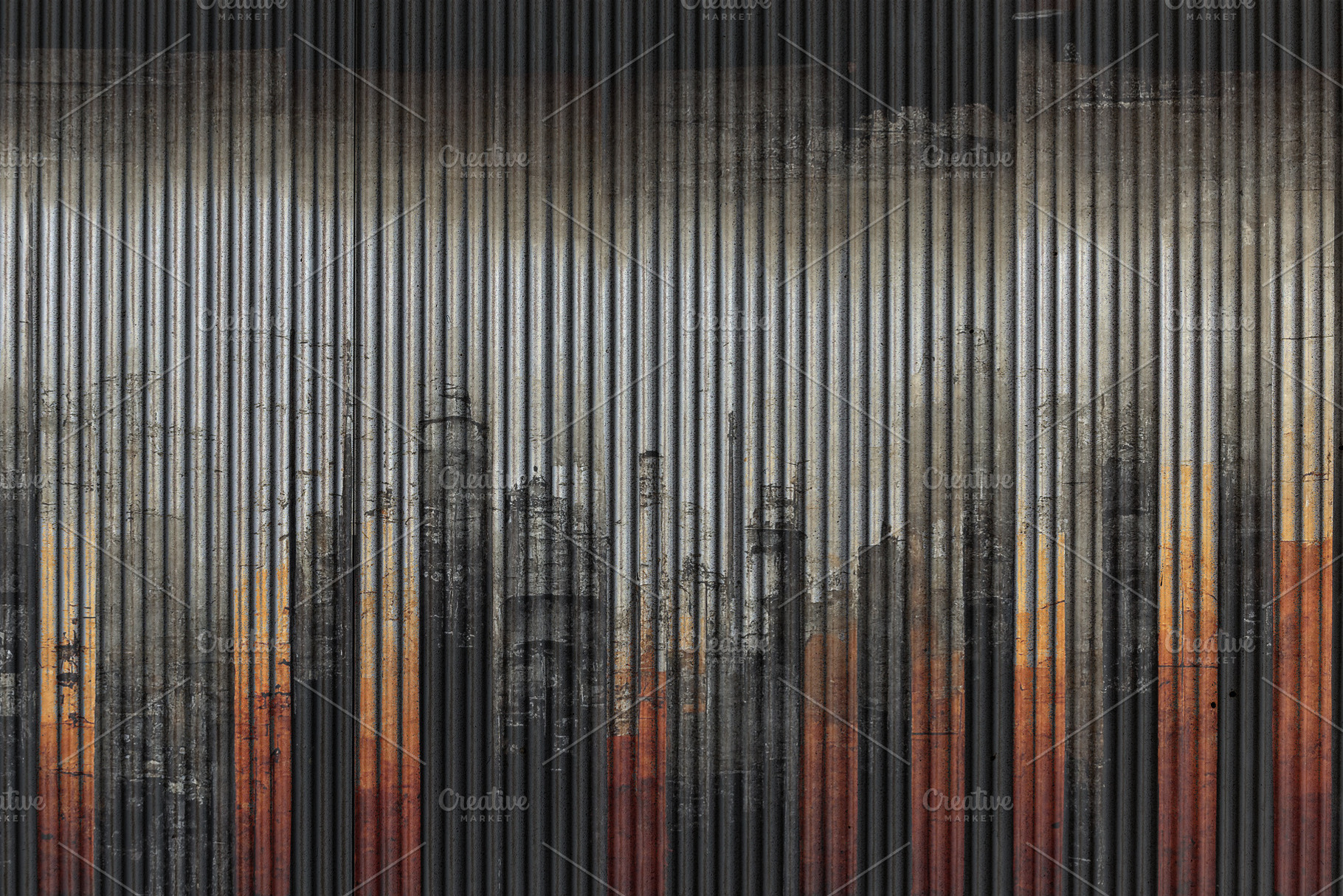 Wavy old metal iron panel, a Background Photo by Grafvision photography