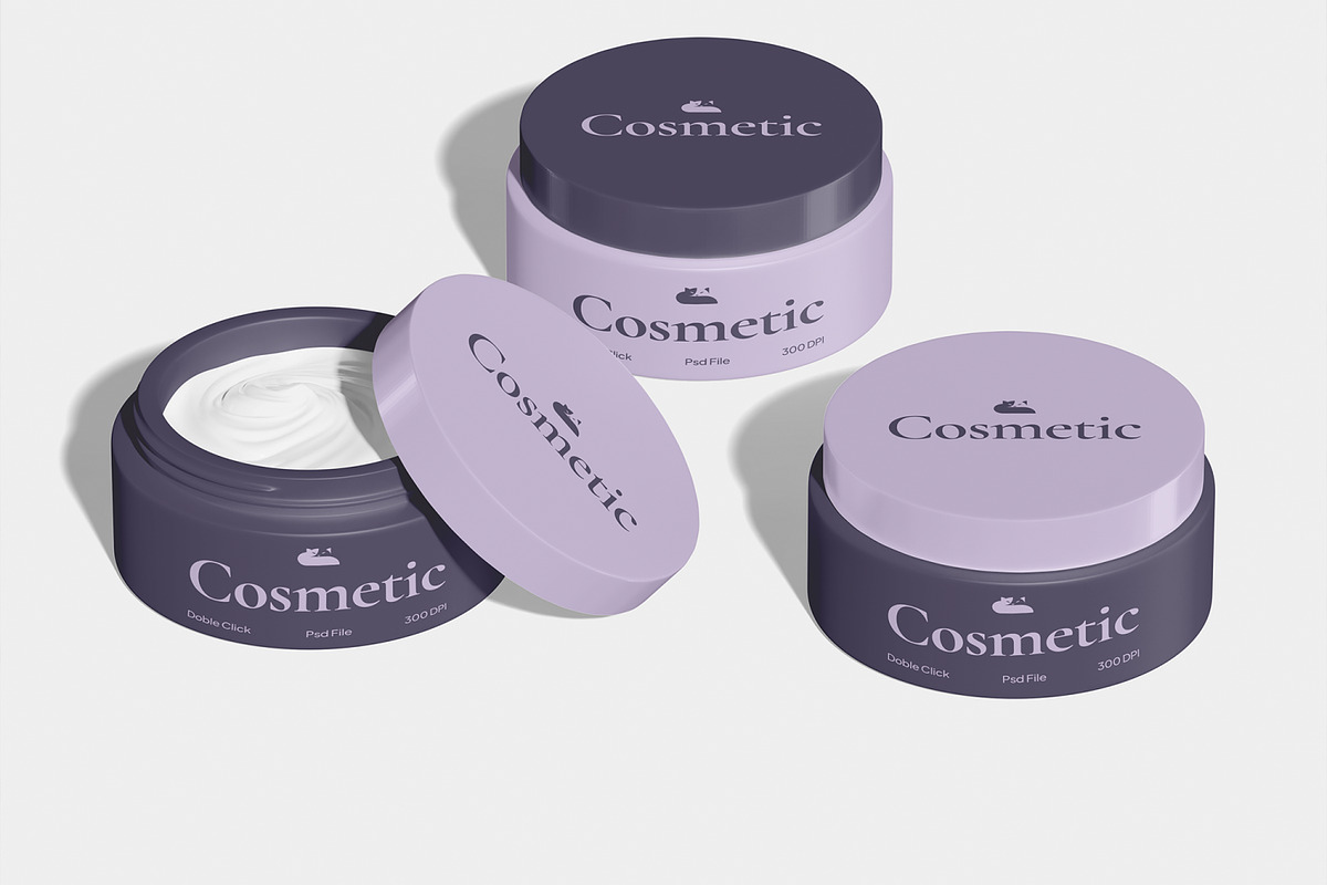 Cosmetic Jar Mockup, a Packaging Mockup by Unerispace (Photo 2 of 5)