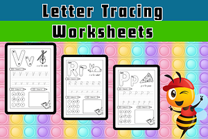 Alphabet Letter Tracing Worksheets, a Templates & Theme by Premium Digital Templates