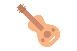Guitar Flat Icon, a Duotone Icon by Pexelpy
