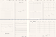 2025 digital planner with hyperlink, a Print Template by Thursdaypaper (Thumbnail 3 of 10)