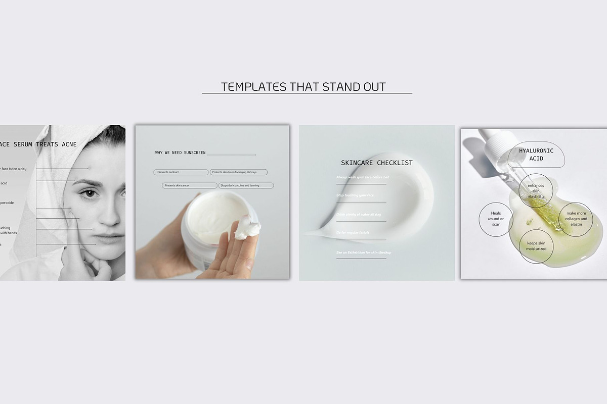 Skincare Social Media Template Canva, a Social Media Template by Deepa ...
