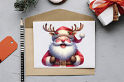 Quirky Santa & Reindeer Christmas Cl, an Illustration by RobertsArt (Thumbnail 3 of 7)