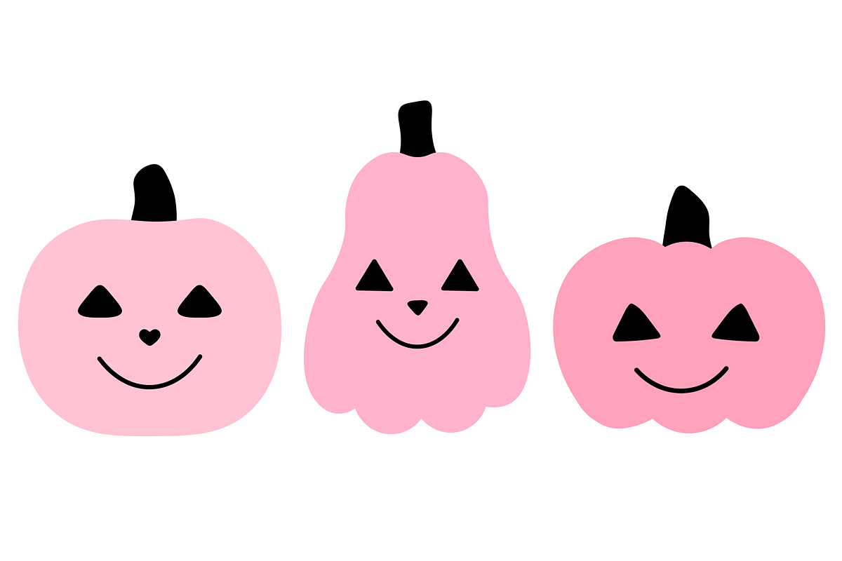Cute Pink Halloween clipart SVG, an Illustration by IrinaShishkova (Photo 7 of 7)