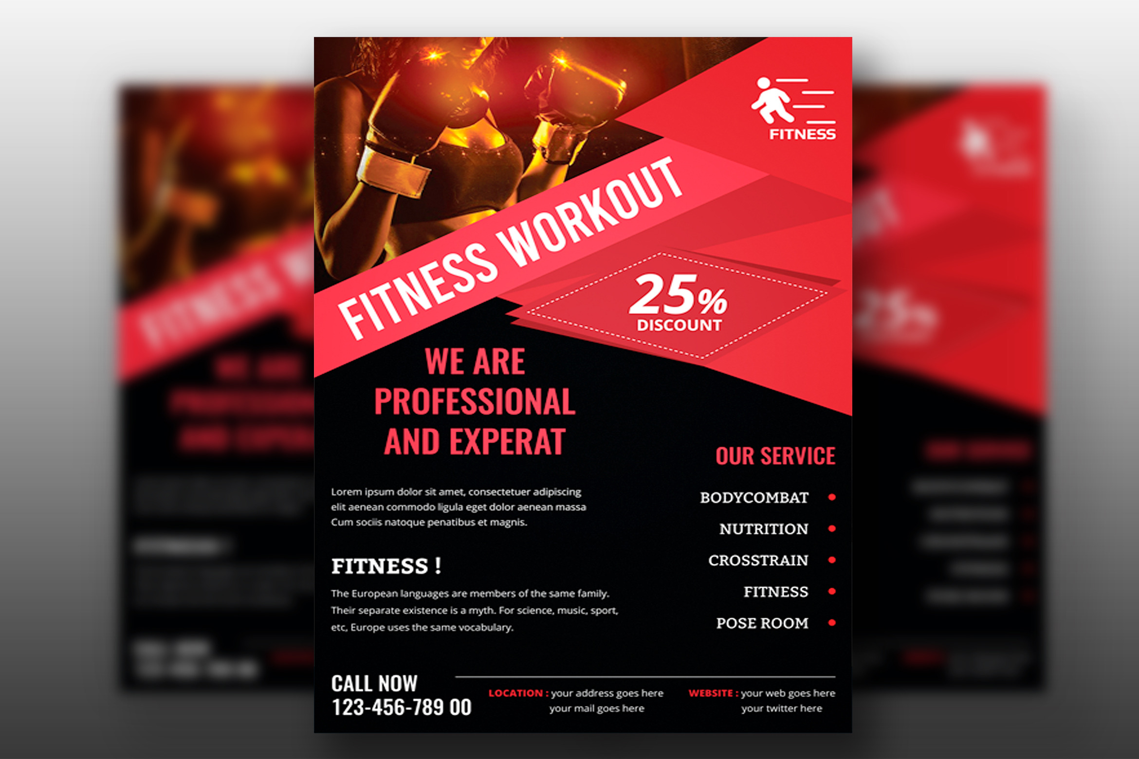 Fitness Workout Flyer Template, a Flyer Template by UI_Expert