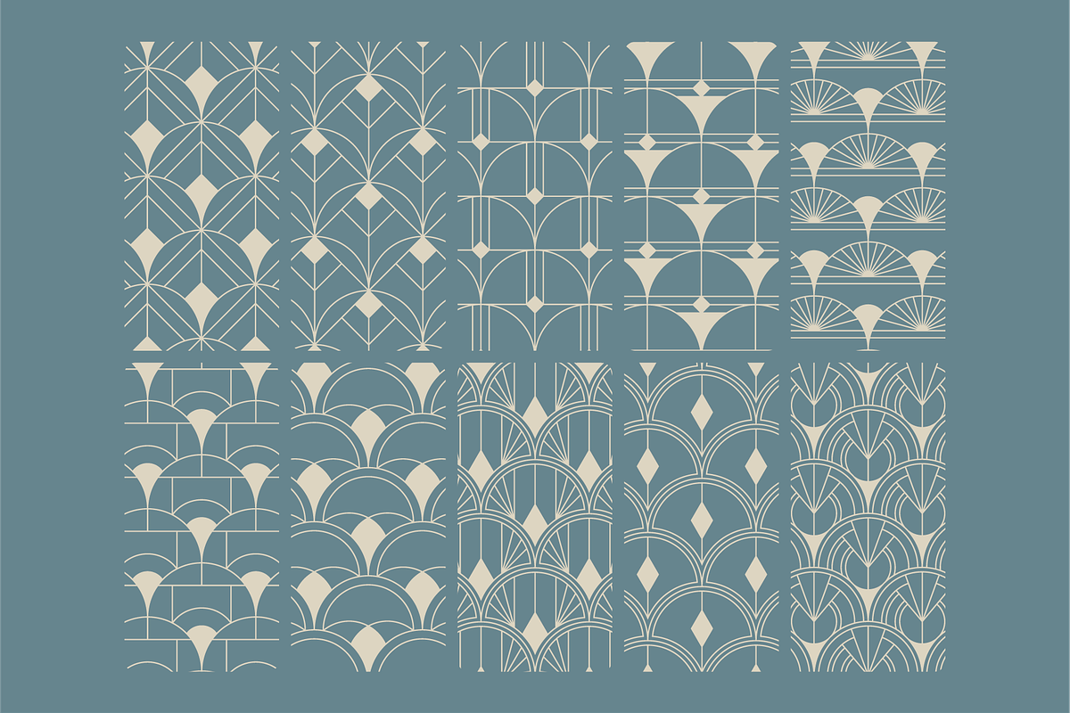 FishScale ArtDeco Patterns V3, a Pattern Graphic by Firowerk (Photo 6 of 6)