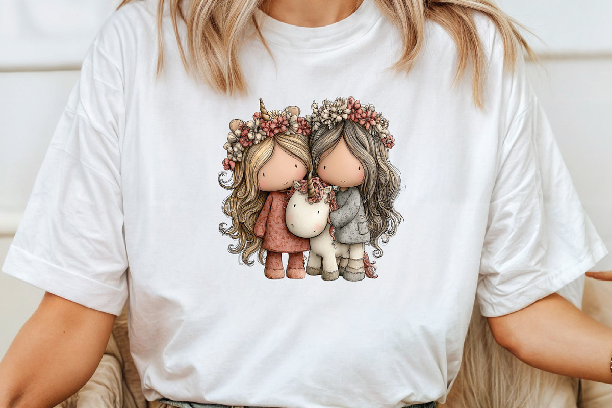 Whimsical Princess and Unicorn Clipa, an Illustration by CraftArtStudio (Photo 5 of 6)