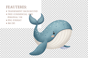 Watercolor Cute Sea Animals Clipart, an Illustration by MockupWizard (Thumbnail 5 of 6)