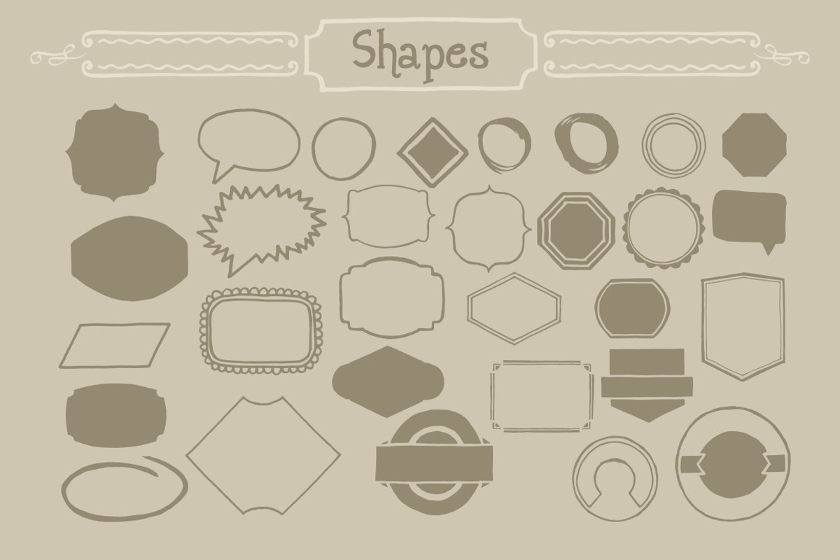 120 Handwritten Decorative Shapes 04 preview 4