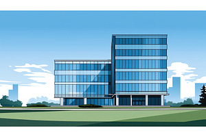design office building line art ai, an Architecture Photo by pikepicture