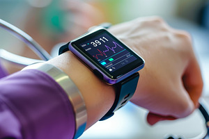 Person Wearing Smart Watch With Stet, a Photo by Iftikhar Alam