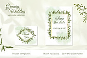 Greenery Wedding Watercolor Set, a Decorative Illustration by L- design studio (Thumbnail 4 of 6)