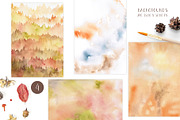 Watercolor autumn forest, a Seasonal Illustration by LeriaArt watercolor (Thumbnail 7 of 9)
