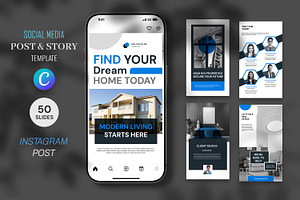 Social Media Template Pack | Canva, a Social Media Template by Artisan Vibes