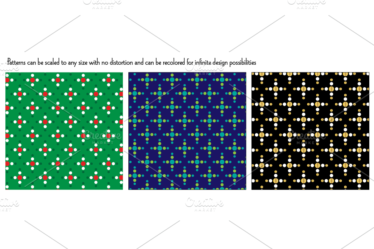 Seamless Red & Green Geometrics preview 8