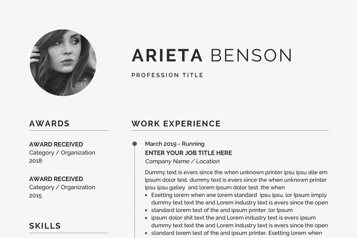 Resume Template / CV, a Resume Template by Creatune (Photo 5 of 6)