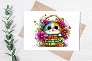 Whimsical Spring Cats Clipart Bundle, an Illustration by Canvas Craft (Thumbnail 7 of 7)