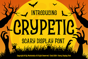 Crypetic - Scary Display Font