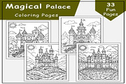 Historical Palace Coloring Pages, a Print Template by Made By Ahmed (Thumbnail 1 of 3)