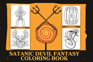 Scary Devil Fantasy Coloring Pages, a Templates & Theme by Premium Digital Templates